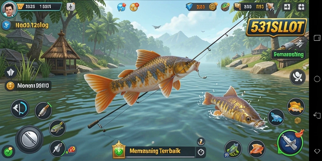 Screenshot menampilkan aksi menangkap ikan dalam 531SLOT yang seru.