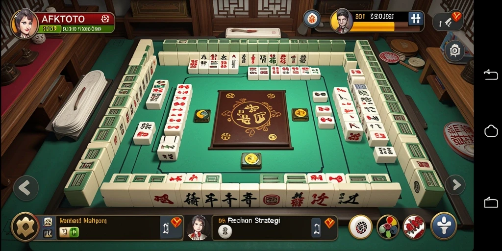Tampilan gameplay AFKTOTO yang seru dan menantang di papan Mahjong.