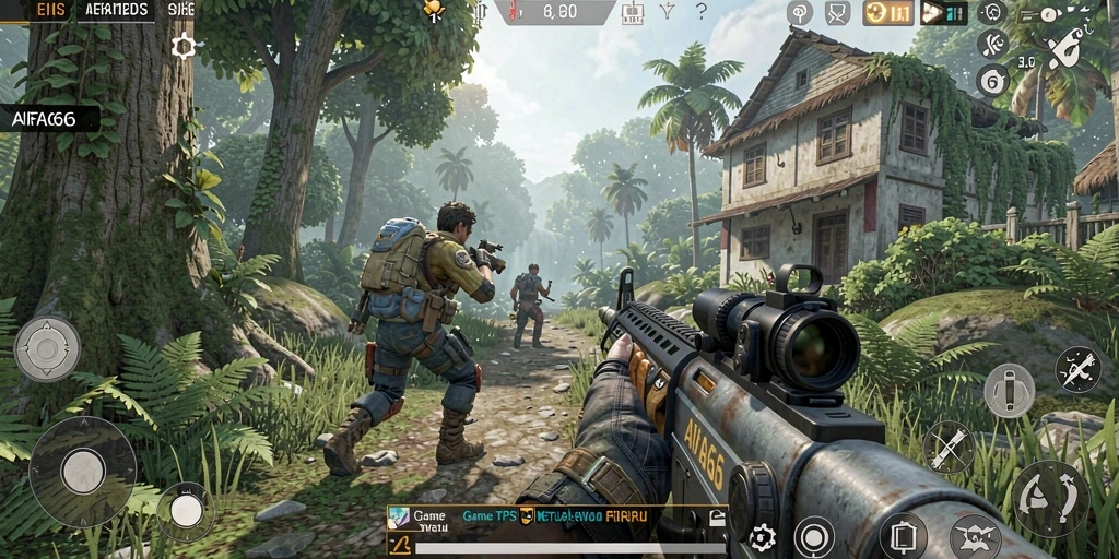 Gameplay AIFA66 menampilkan aksi intens dalam pertempuran TPS.