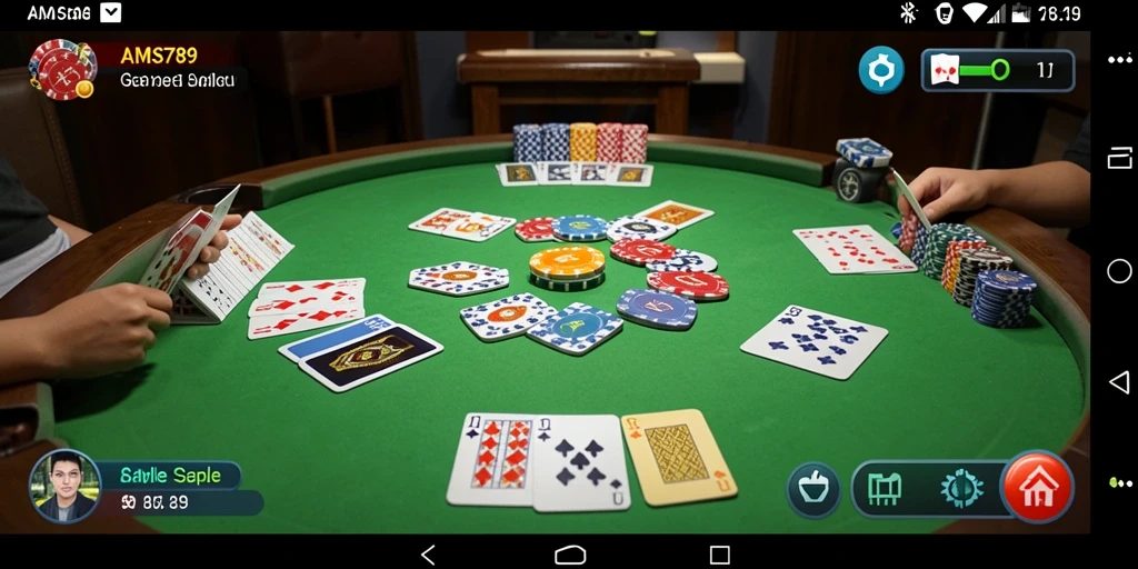 Screenshot permainan Gaple di AMS789 dengan gameplay yang menarik.
