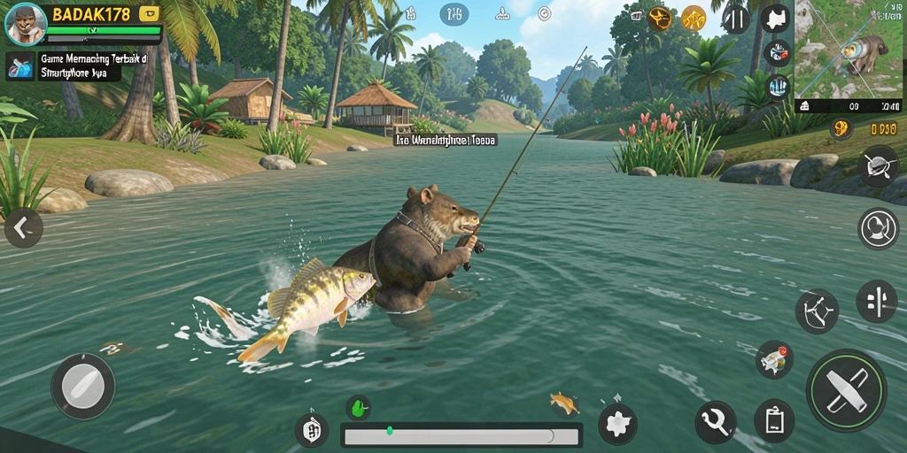 Tampilan menakjubkan dari gameplay BADAK178 yang menawarkan pengalaman memancing seru.