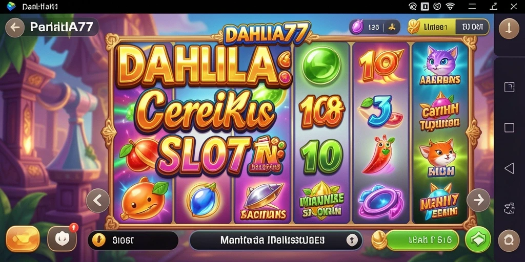 Tampilan gameplay Slot DAHLIA77 yang menarik dan penuh warna.