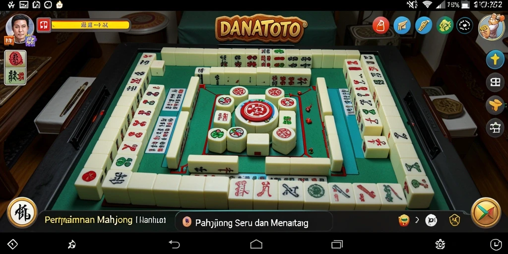 Tampilan menarik dari gameplay Mahjong di DANATOTO.