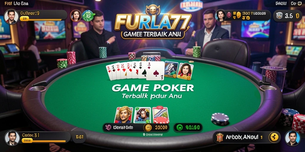 Menampilkan gameplay FURLA77 dalam suasana poker yang menegangkan.