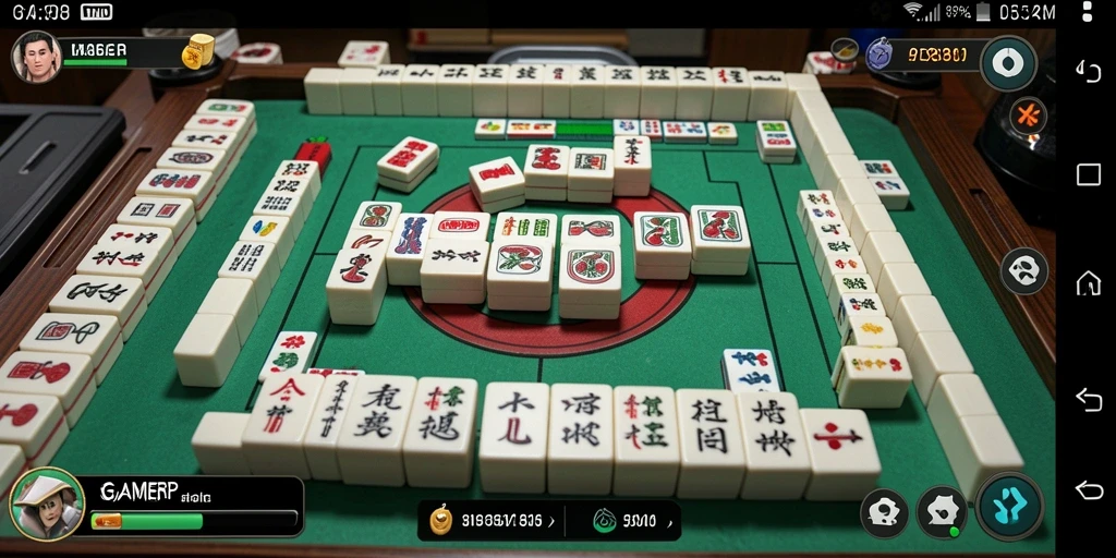 Tampilan gameplay menarik dari GAMERP yang menunjukkan keseruan permainan Mahjong.