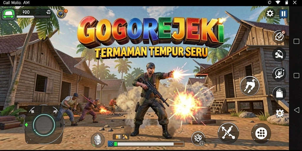 Screenshot GOGOREJEKI menunjukkan aksi pertempuran di medan TPS yang seru.
