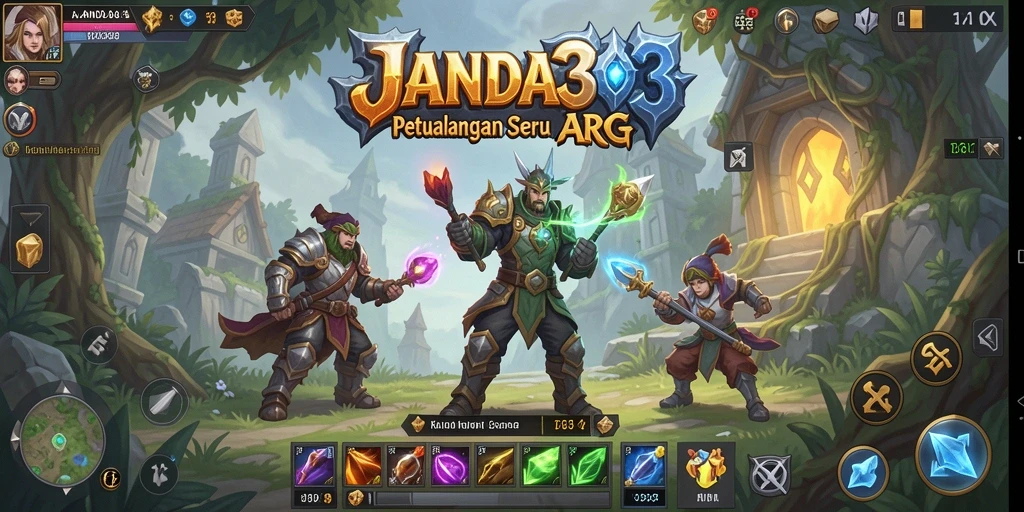 Tampilan gameplay seru di dunia fantasi JANDA303.