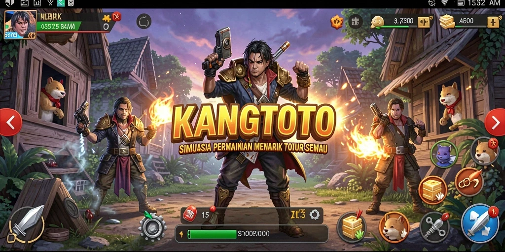 Screenshot gameplay KANGTOTO menunjukkan desain yang menarik.