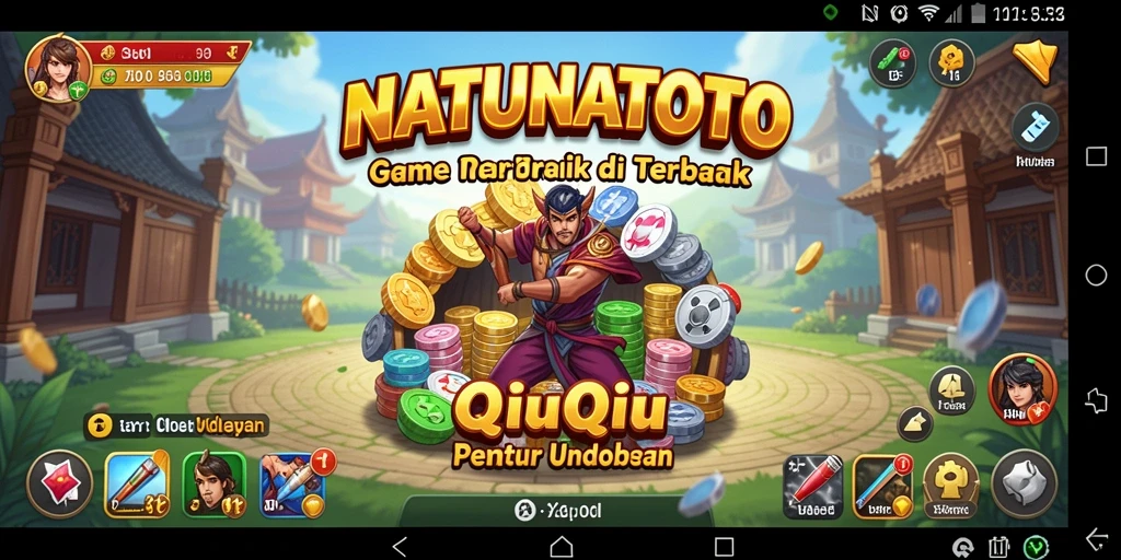 Screenshot gameplay NATUNATOTO menunjukkan aksi seru permainan QiuQiu.