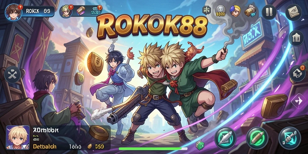 Tampilan gameplay ROKOK88 yang menarik dan dinamis.