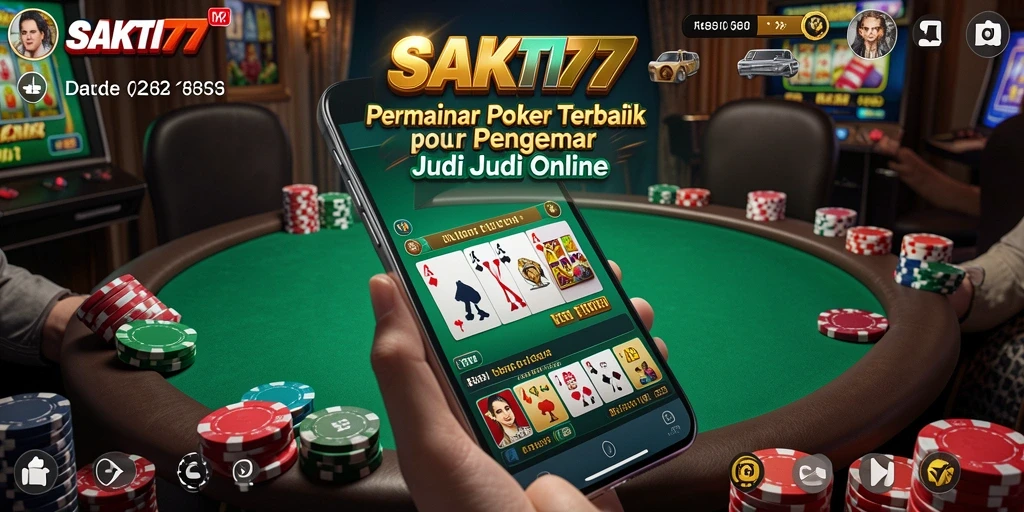Tampilan utama SAKTI77 dengan gameplay poker yang seru dan interaktif.