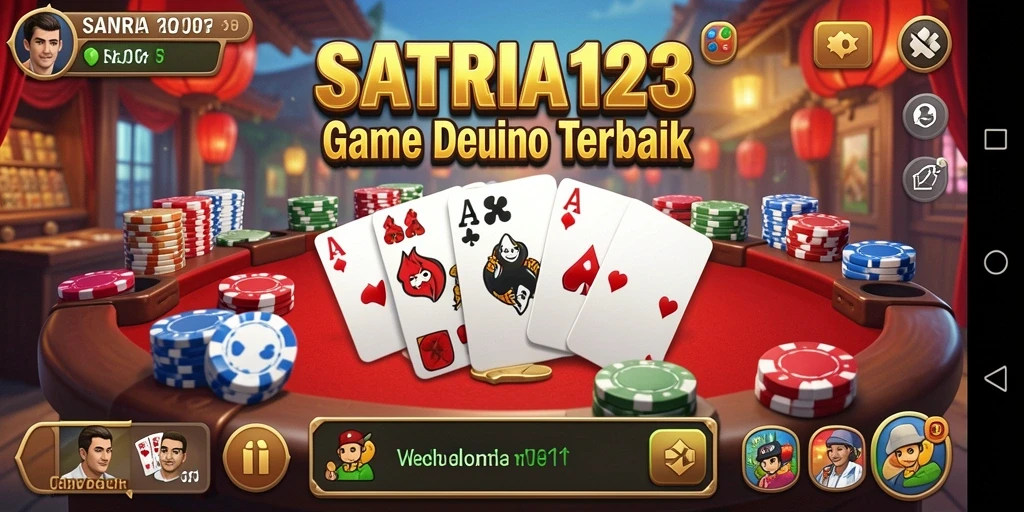 Tangkapan layar gameplay SATRIA123 menampilkan momen seru bermain Domino.