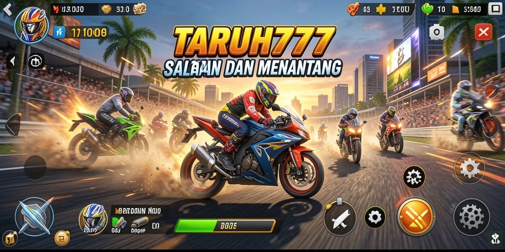 Tampilan mendebarkan dari balapan motor di TARUH777.