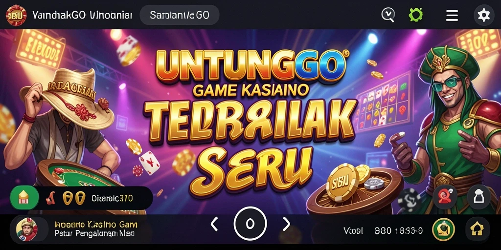 Tampilan gameplay seru UNTUNGGO dengan berbagai pilihan permainan Kasino.